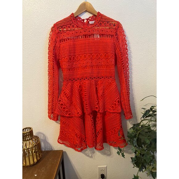 NWT Endless Rose bright orange smocked dress Medium - Picture 4 of 13